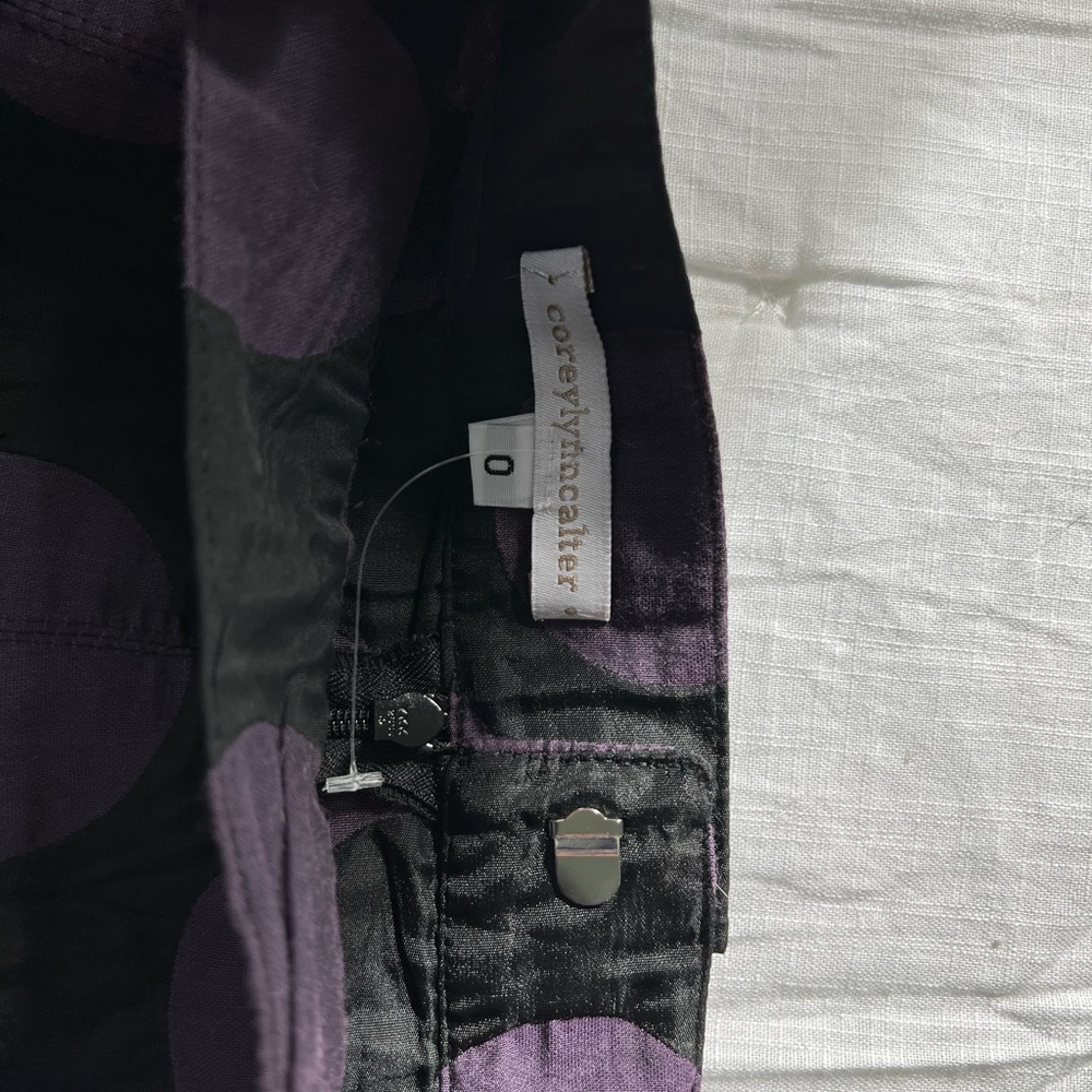 Anthropologie black purple it’s my party skirt 0 corey lynn calter - Picture 3 of 4